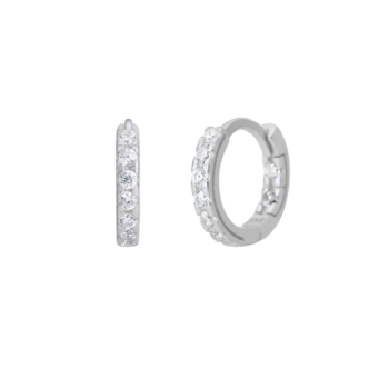 srebrne kolczyki koła z cyrkonią, kolczyki koła srebrne z cyrkonią