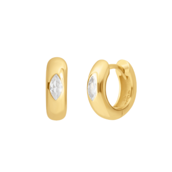 kolczyki koła złote z cyrkonią, kolczyki koła pozłacane z cyrkonią