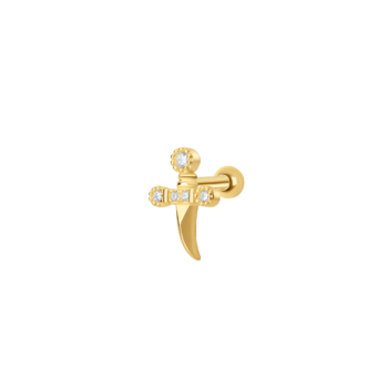 kolczyk do piercingu ucha srebrny pozłacany; kolczyk helix; kolczyki piercing złote; kolczyk piercing; helix, conch; lobe; upper lobe; trgus;