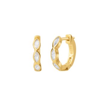 kolczyki złote kółka, kolczyki z cyrkonią, kolczyki kółka pozłacane, złote kolczyki