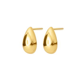 kolczyki złote sztyfty, kolczyki sztyfty pozłacane, złote kolczyki, duże kolczyki, kolczyki krople